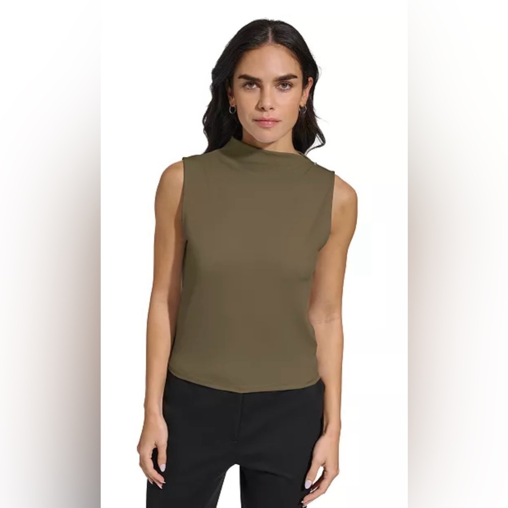 Calvin Klein Women's Funnel-Neck Sleeveless Top NWOT Sz XS